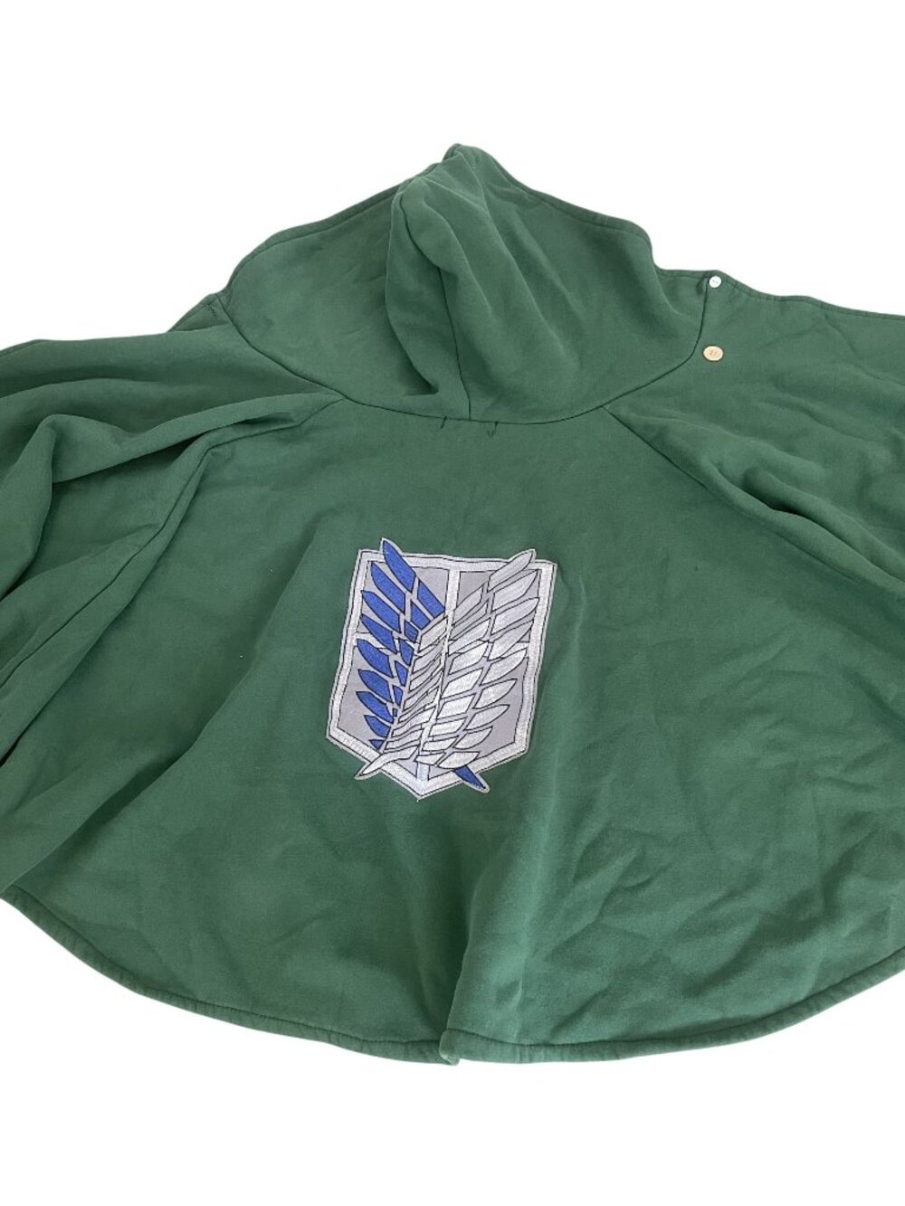Attack On Titan Survey Corps Green Hooded Cloak Wings Of Freedom Emblem
